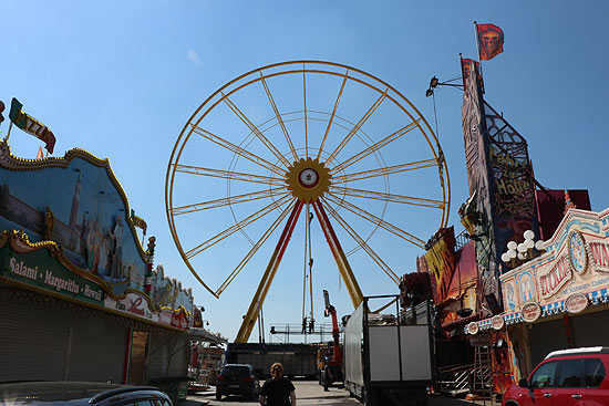 Aufbau Fr&uuml;hlingsfest M&uuml;nchen 2018 am 18.04.2018 (&copy;Foto: Martin Schmitz)